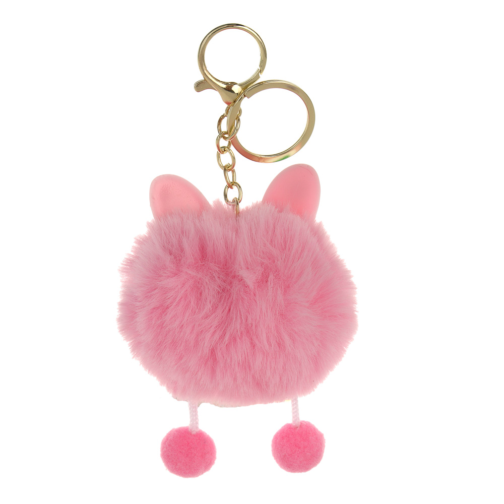 ИГРОЛЕНД Брелок-подвес пушистый "Пушинка", 10х8 см, полиэстер, металл, микс, арт.№ 264-503