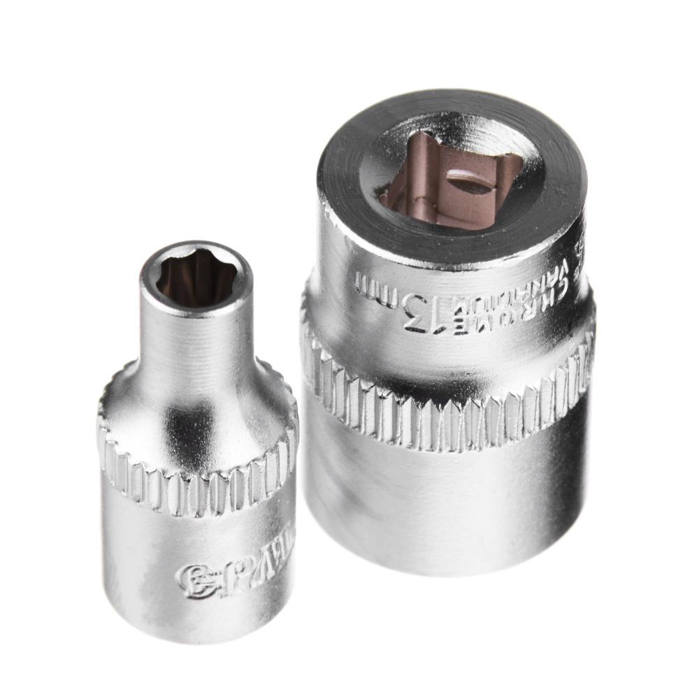 ЕРМАК Набор торцевых головок "Супер лок" (10шт) 1/4" 4-5-6-7-8-9-10-11-12-13мм, арт.№ 736-114