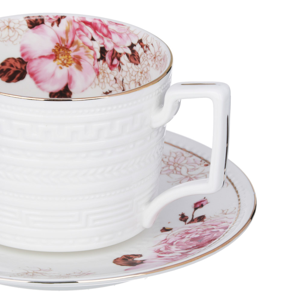 MILLIMI Роскошь Набор чайный 14 пр., чашка 290мл, чайник 1150мл, сахарница 380мл, кост. фрф, арт.№ 802-001