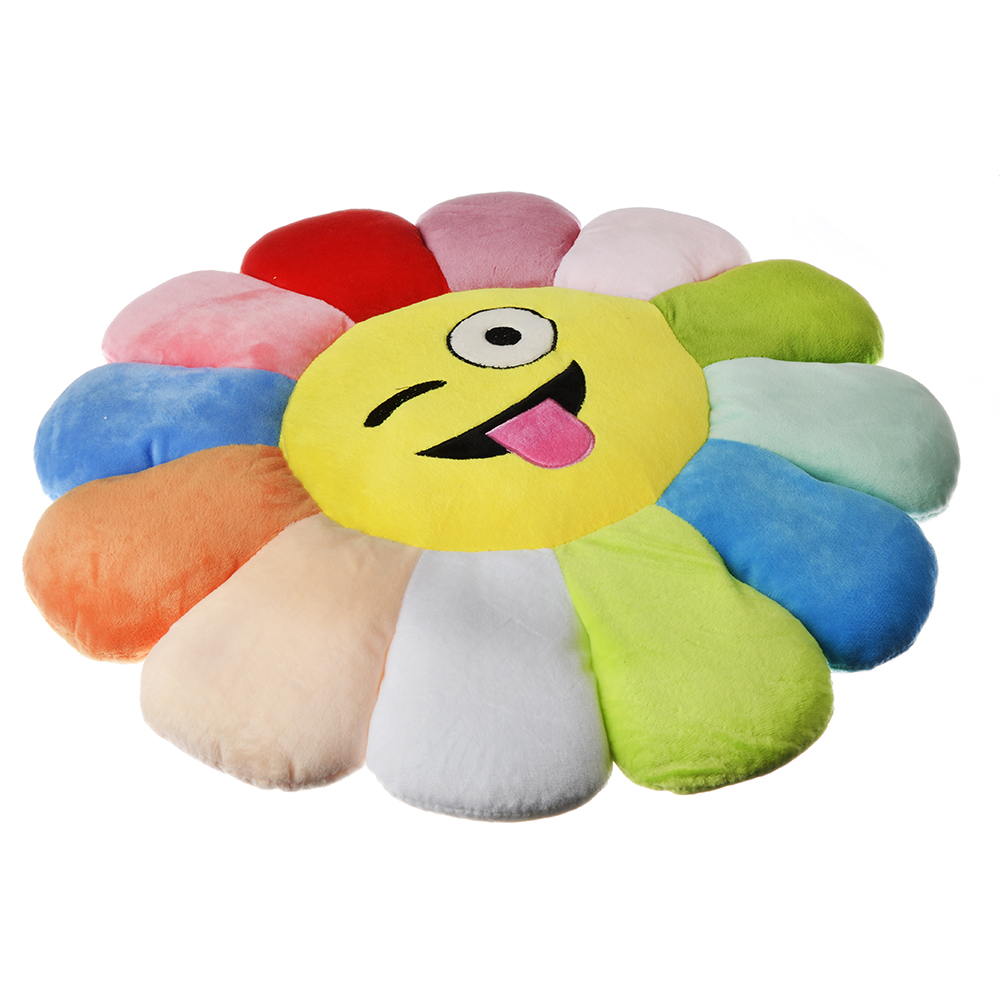 Подушка-сидушка, ПЭ, d50см, вес 430 гр., "Ромашка", 3 дизайна, арт.№ 416-154