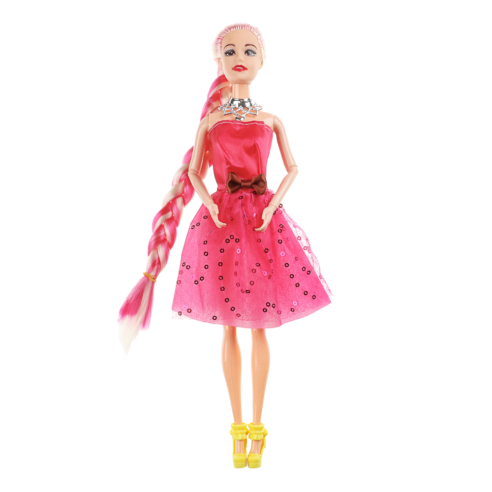 Кукла в коротком платье шарнирная, 29 см, PP, PVC, полиэстер, тм ИГРОЛЕНД, арт.№ 267-921