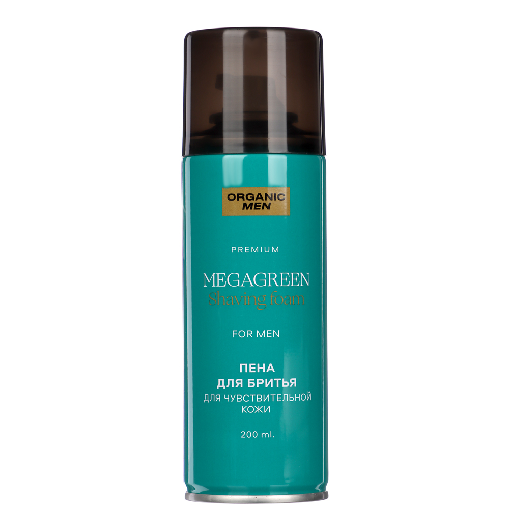 Пена для бритья Organic Men MegaGreen для чувствительной кожи, 200 мл, арт.№ 949-031