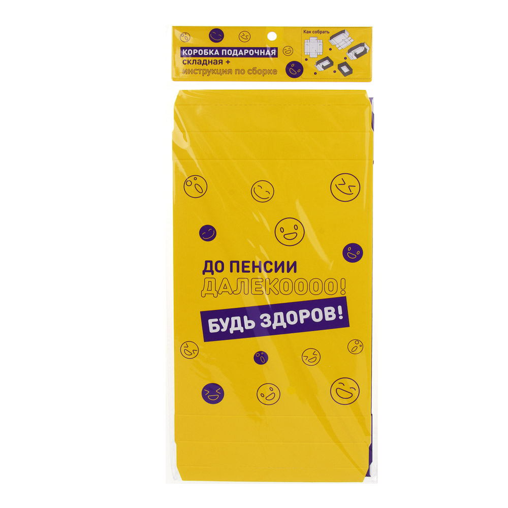 Коробка подарочная складная, бумага, 23х17х6 см, дизайн приколы, арт.№ 207-043