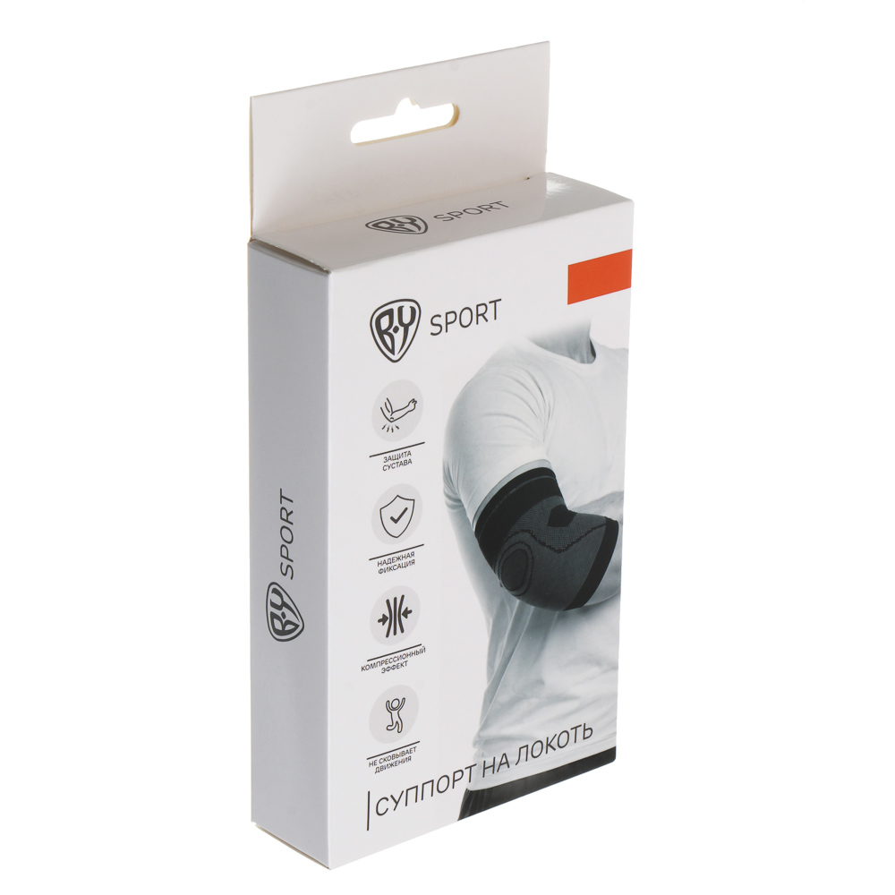 Суппорт на локоть, тм BY SPORT, 25х12см, полиэфирное волокно 50%, полиэстер 35%, латекс 15%, арт.№ 138-061