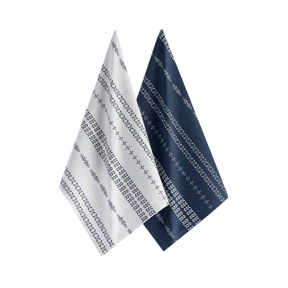 PROVANCE Нэви Полотенце кухонное, 40х60см, 100% хлопок, узор, 2 дизайна, арт.№ 434-159