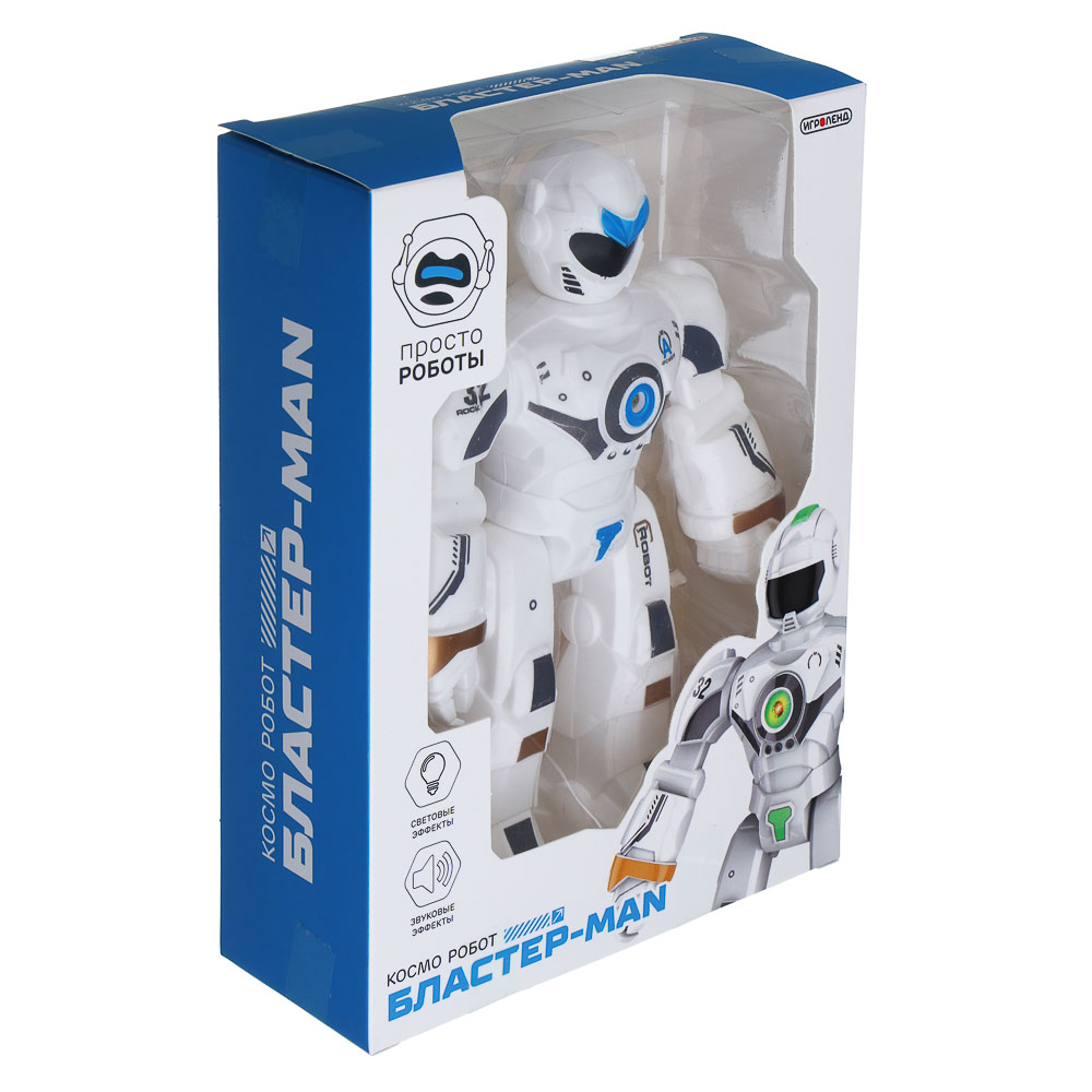 ИГРОЛЕНД Робот, свет, звук, пластик, 3хАG13, 15,5х6х20,8 см, арт.№ 296-123