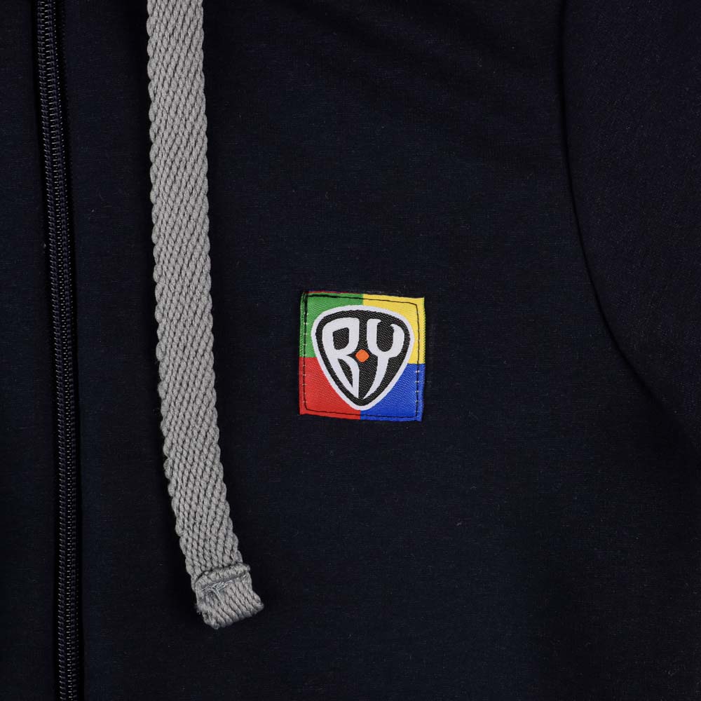 BY Basic Толстовка на молнии детская, хлопок, цвет темно-синий, размер 122, арт.№ 833-025