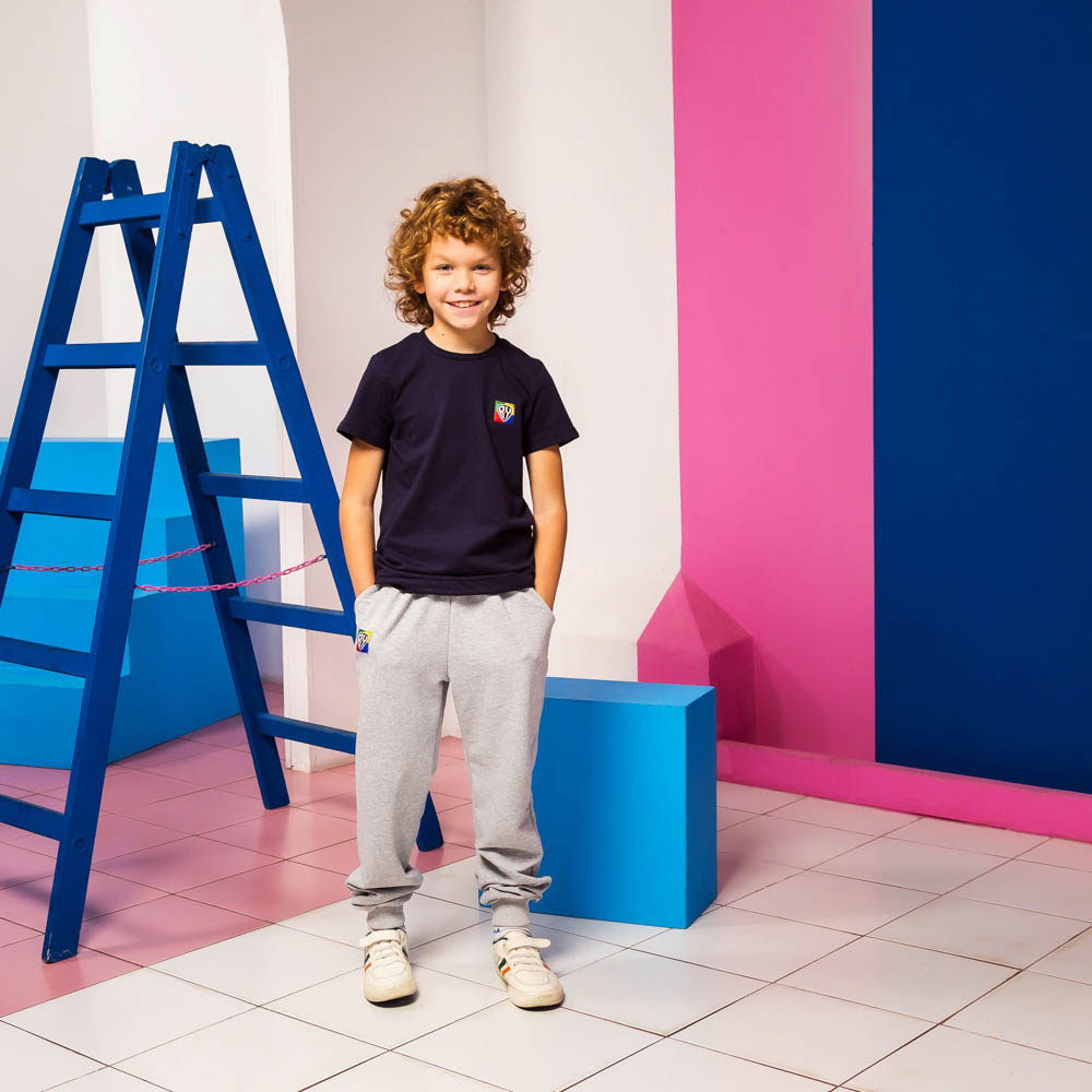 BY Basic Брюки детские, хлопок, цвет серый, размер 116, арт.№ 833-040