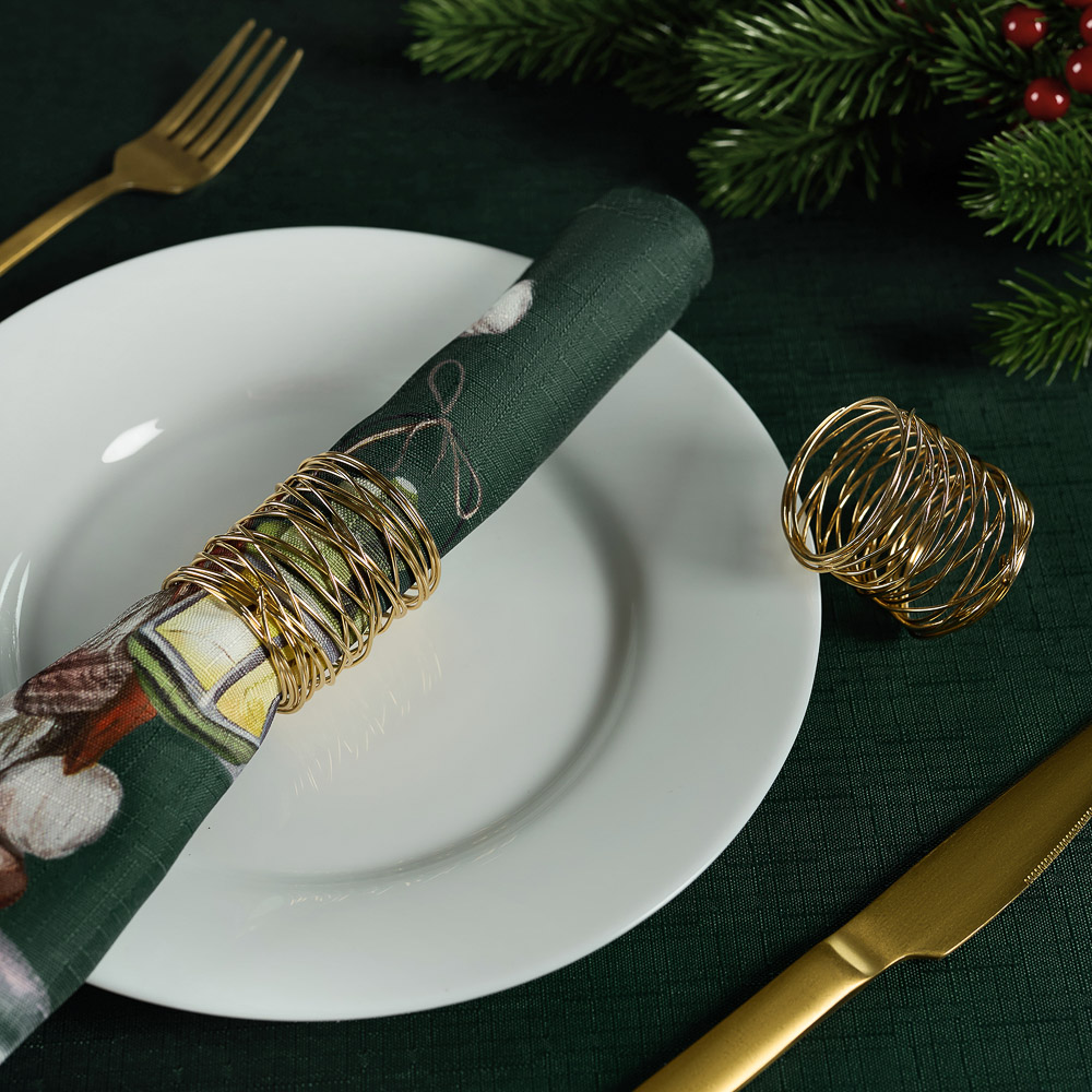 PROVANCE Фелиз Кольца для салфеток 2шт, 100% металл, золото, арт.№ 492-213