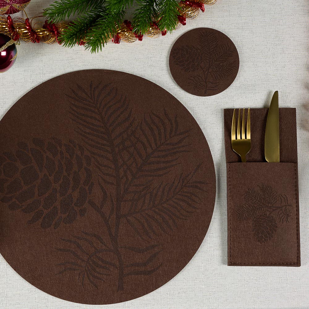 PROVANCE Фелиз Салфетки сервировочные, 2 шт в комплекте, 33см, 100% полиэстер, натуральный, арт.№ 492-216