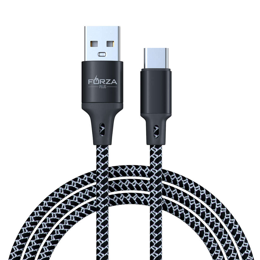 Кабель для зарядки USB(A)-Type C FORZA Футбол, 1м, 2А, 2 цвета, пакет, арт.№ 470-074