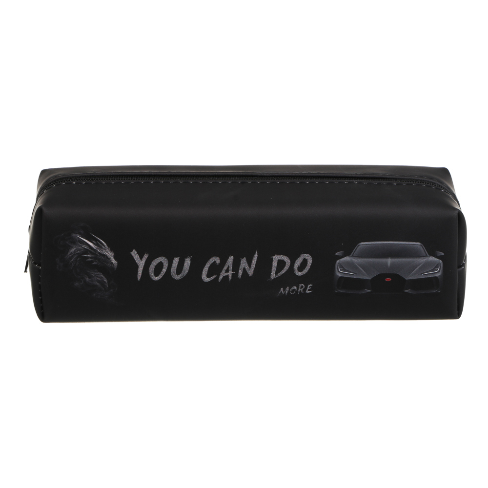 Пенал прямоугольный, 21x6x6см, "Карбон/Базис", искусственная кожа с печатью, 2 диз., арт.№ 524-318