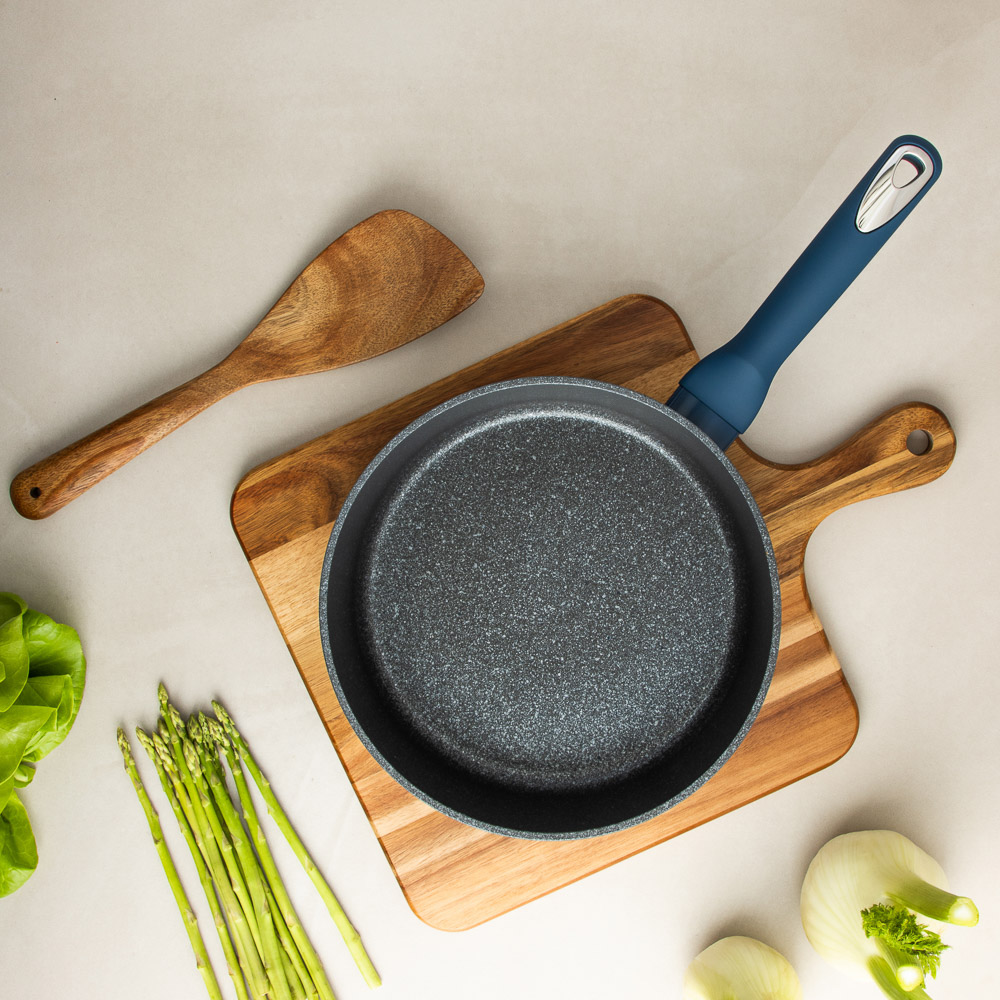 SATOSHI Ривьера Сковорода литая глубокая d24см, антипригарное покрытие мрамор, индукция, арт.№ 846-727