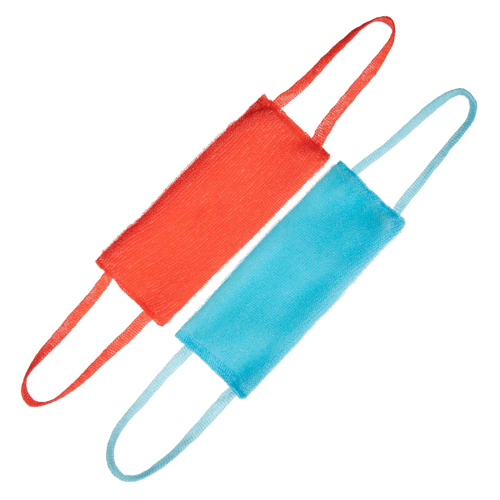 Мочалка банная с ручками двойная, ПП нить, 35x15x3см, арт.№ 361-063