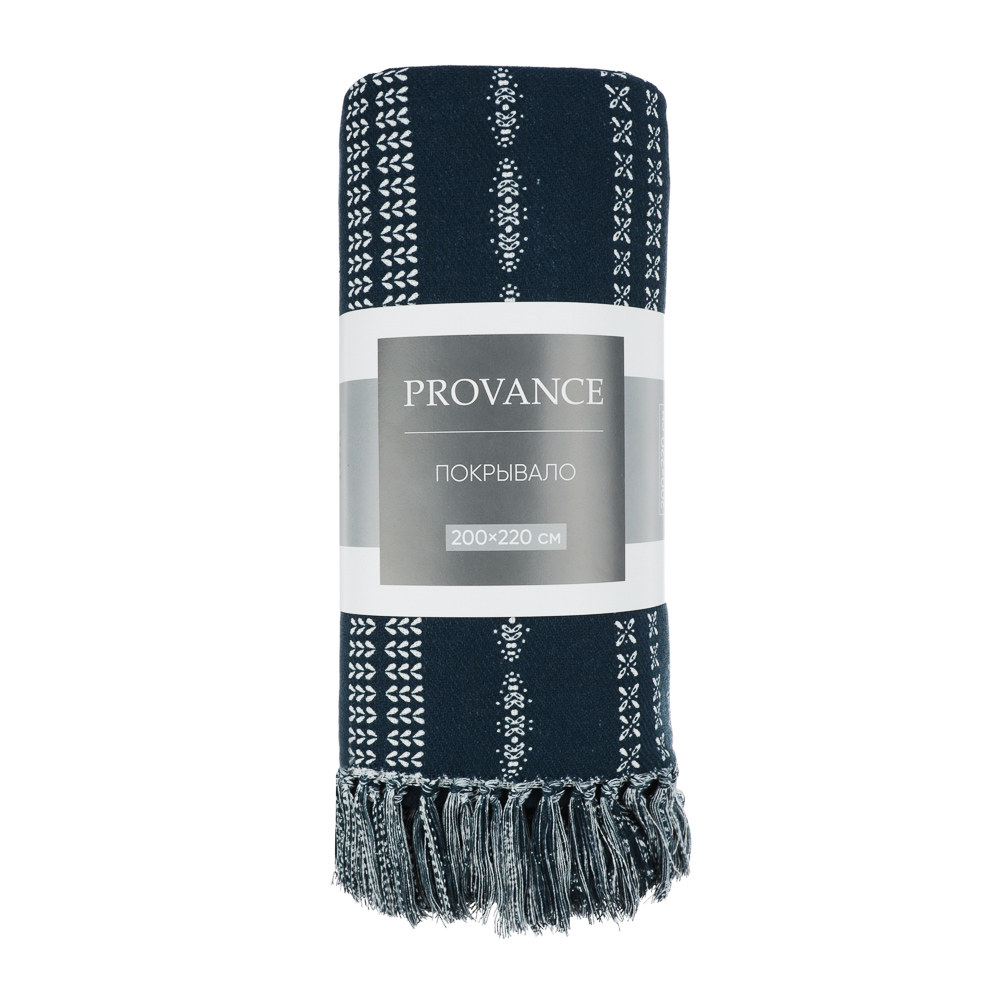 PROVANCE Нэви Покрывало хлопок, 200х220см, 2 дизайна, арт.№ 486-195