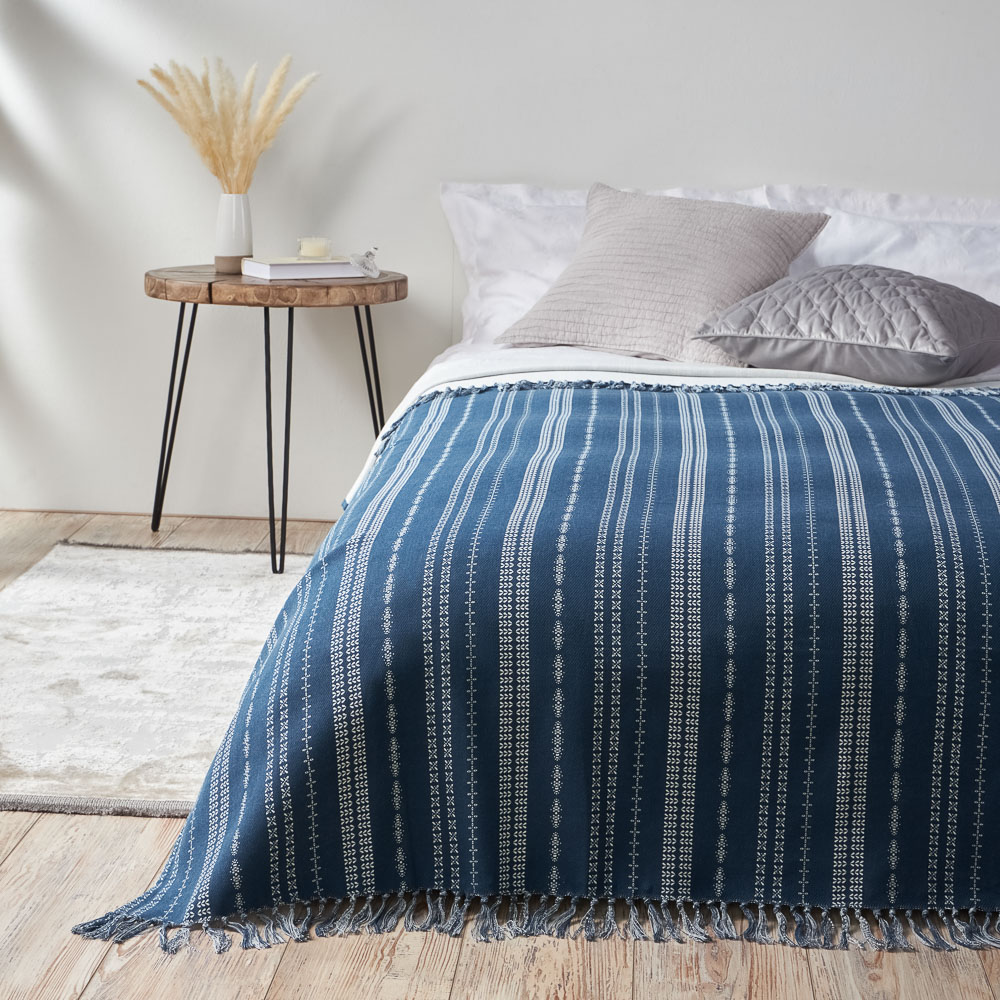 PROVANCE Нэви Покрывало хлопок, 200х220см, 2 дизайна, арт.№ 486-195