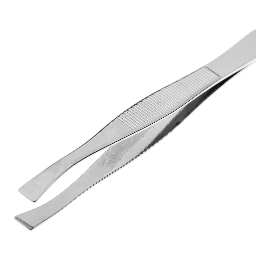 Пинцет для бровей тм ЮНИLOOK , металл, 9,2см, хром, 21B634, арт.№ 357-060