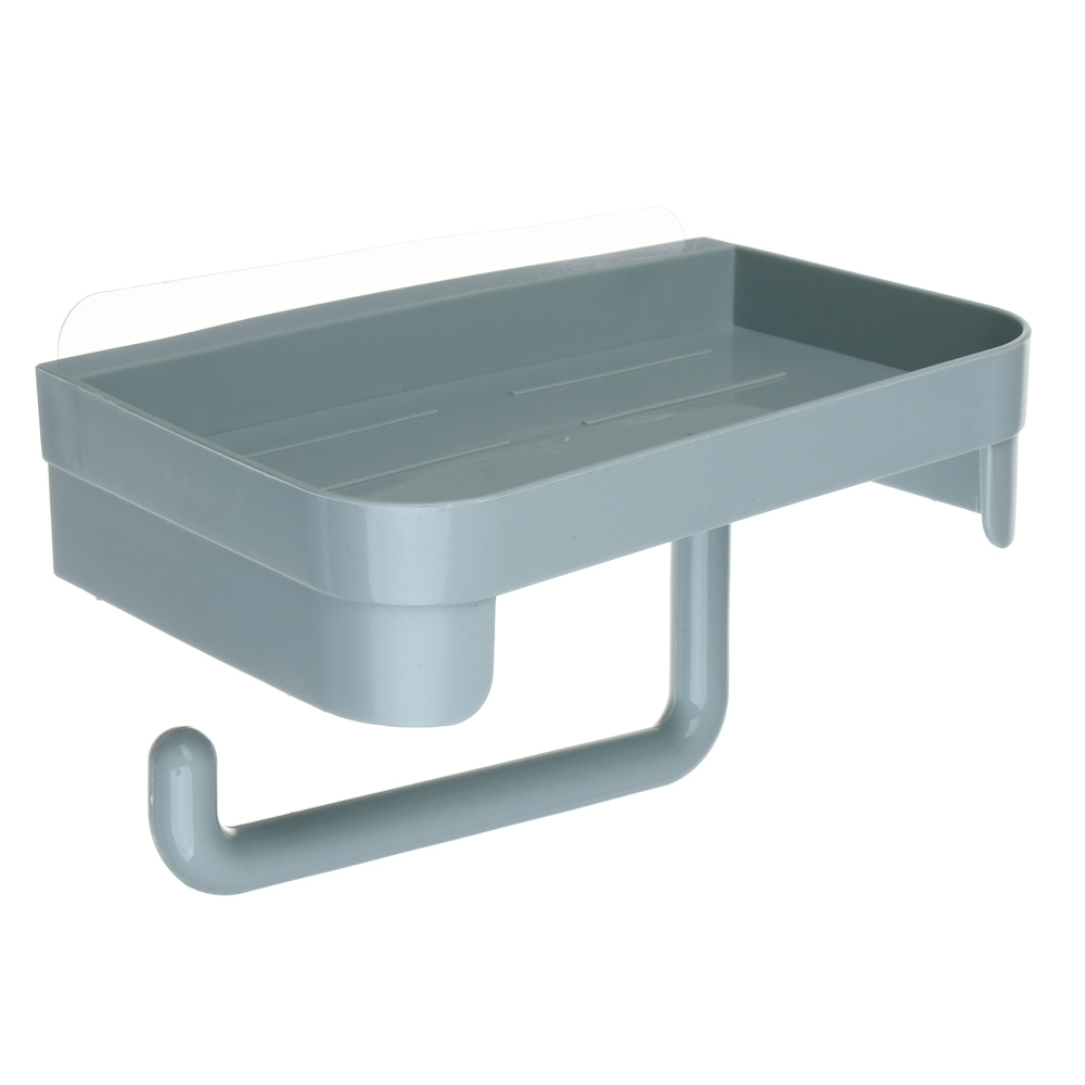 VETTA Classic Держатель для туалетной бумаги, с полкой, пластик, 18x11x4,5 см, оливковый, арт.№ 478-299