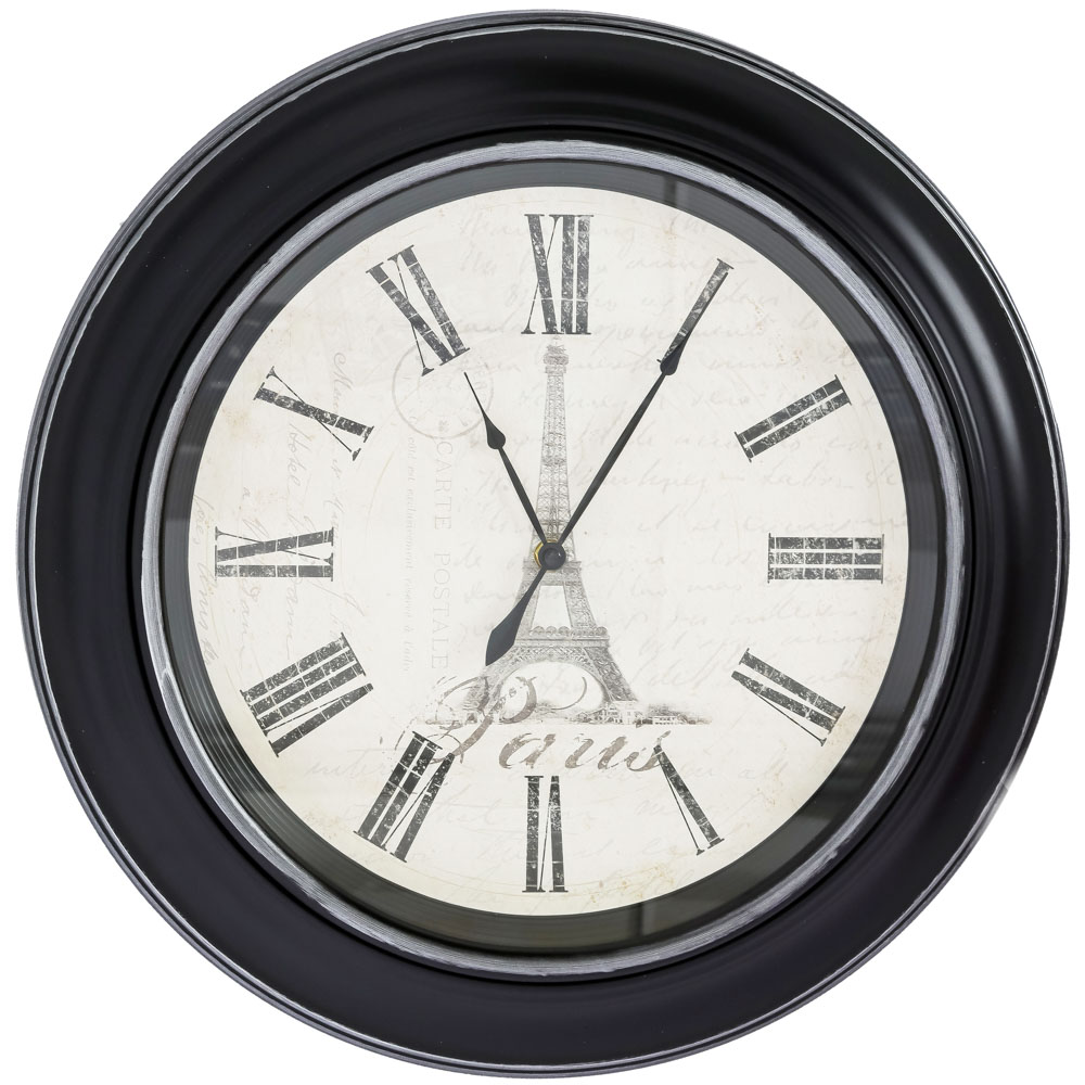 LADECOR CHRONO Часы настенные, 45,7x45,7x5 см, 1xAA, цвет чёрный, арт.1, арт.№ 581-966