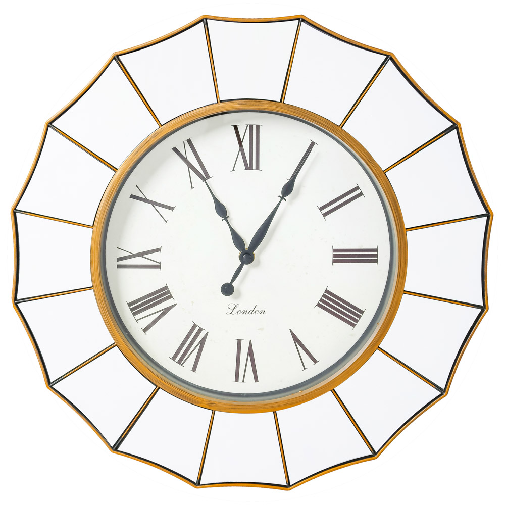 LADECOR CHRONO Часы настенные зеркальные, 40x40x4,5 см, 1xAA, цвет чёрный, арт.№ 581-969