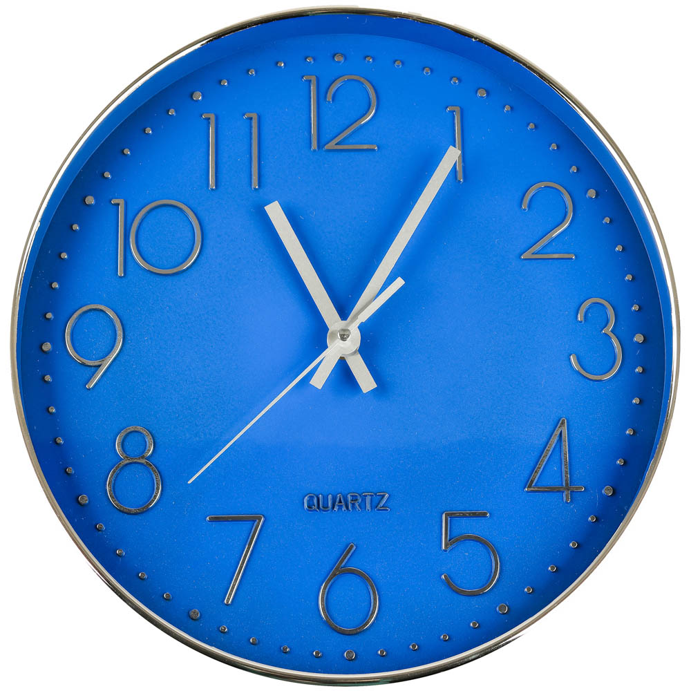 LADECOR CHRONO Часы настенные, 29,3x29,3x5 см, 1xAA, цвет синий, арт.№ 581-971