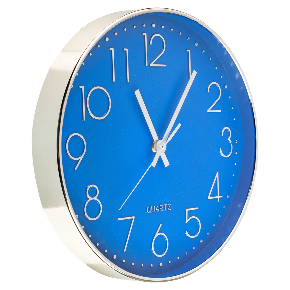 LADECOR CHRONO Часы настенные, 29,3x29,3x5 см, 1xAA, цвет синий, арт.№ 581-971