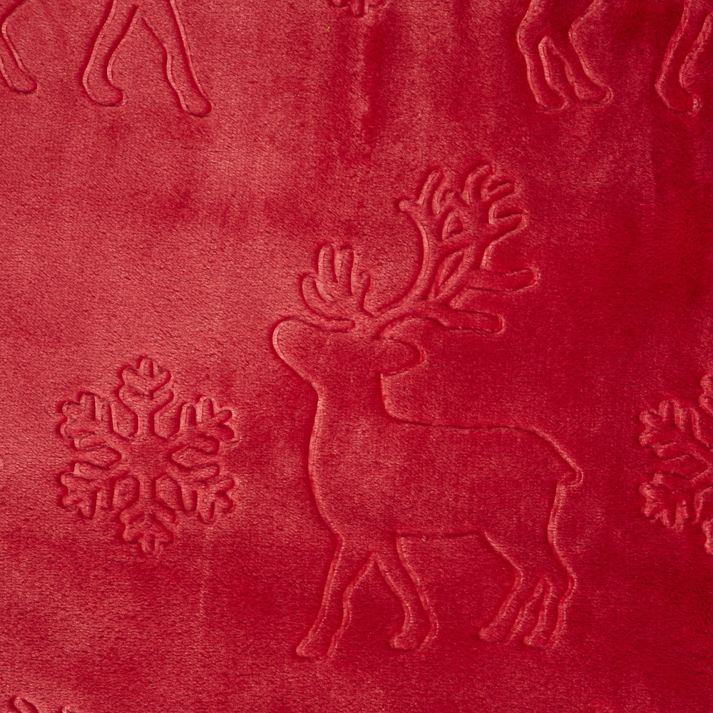 PROVANCE Винтер Плед с сувениром, 130х170см, 100% полиэстер, красный, арт.№ 492-164