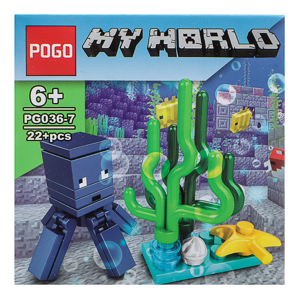 Конструктор "Игровой мир" 21-28 дет., ABS, 7х4,5х7 см, 6 видов, арт.№ 265-664