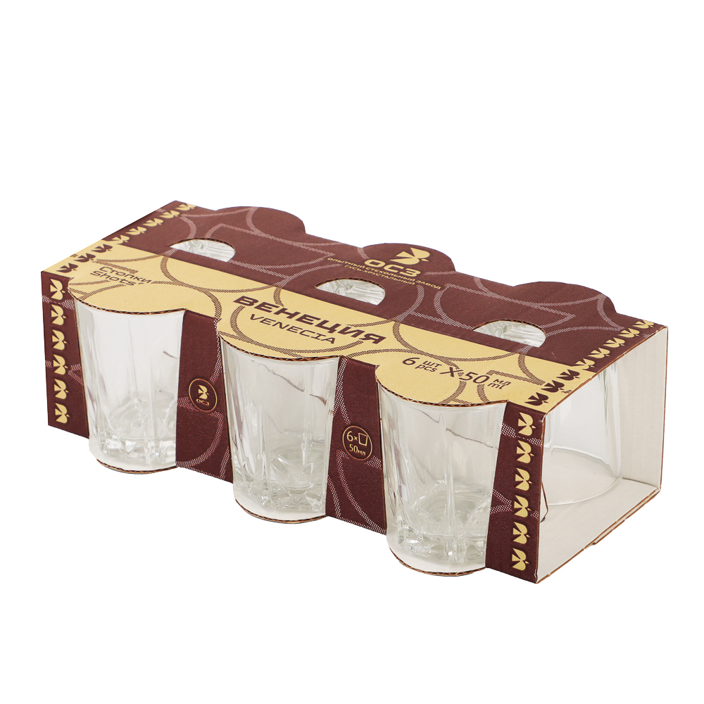 ОСЗ Венеция Набор стопок 6шт 50мл, стекло, арт.№ 878-665