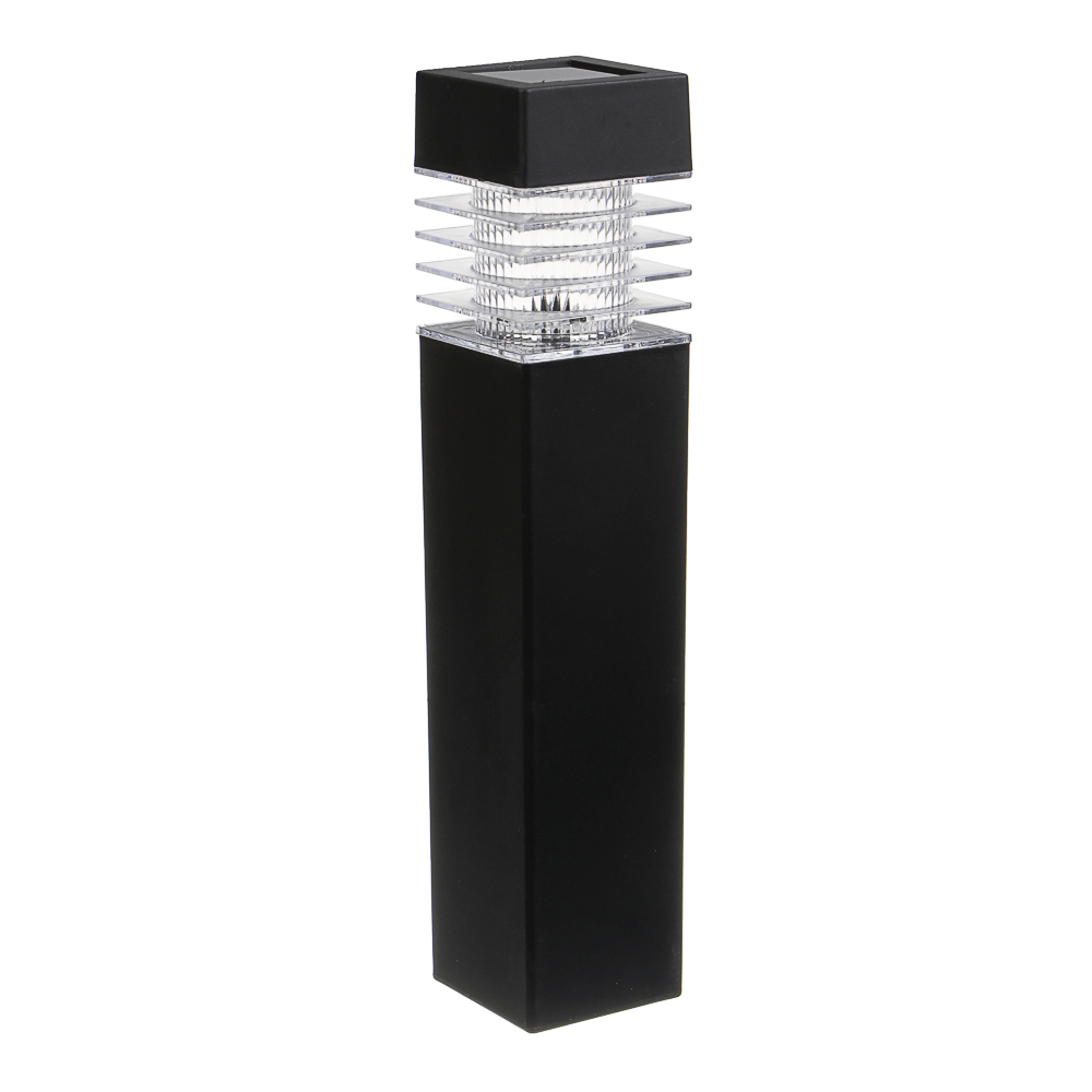Светильник садовый на солн. батарее тм INBLOOM, 6х6х38,5см,1LED, белый, AAA100mAh Ni-MH, 1реж.,PP, арт.№ 475-348