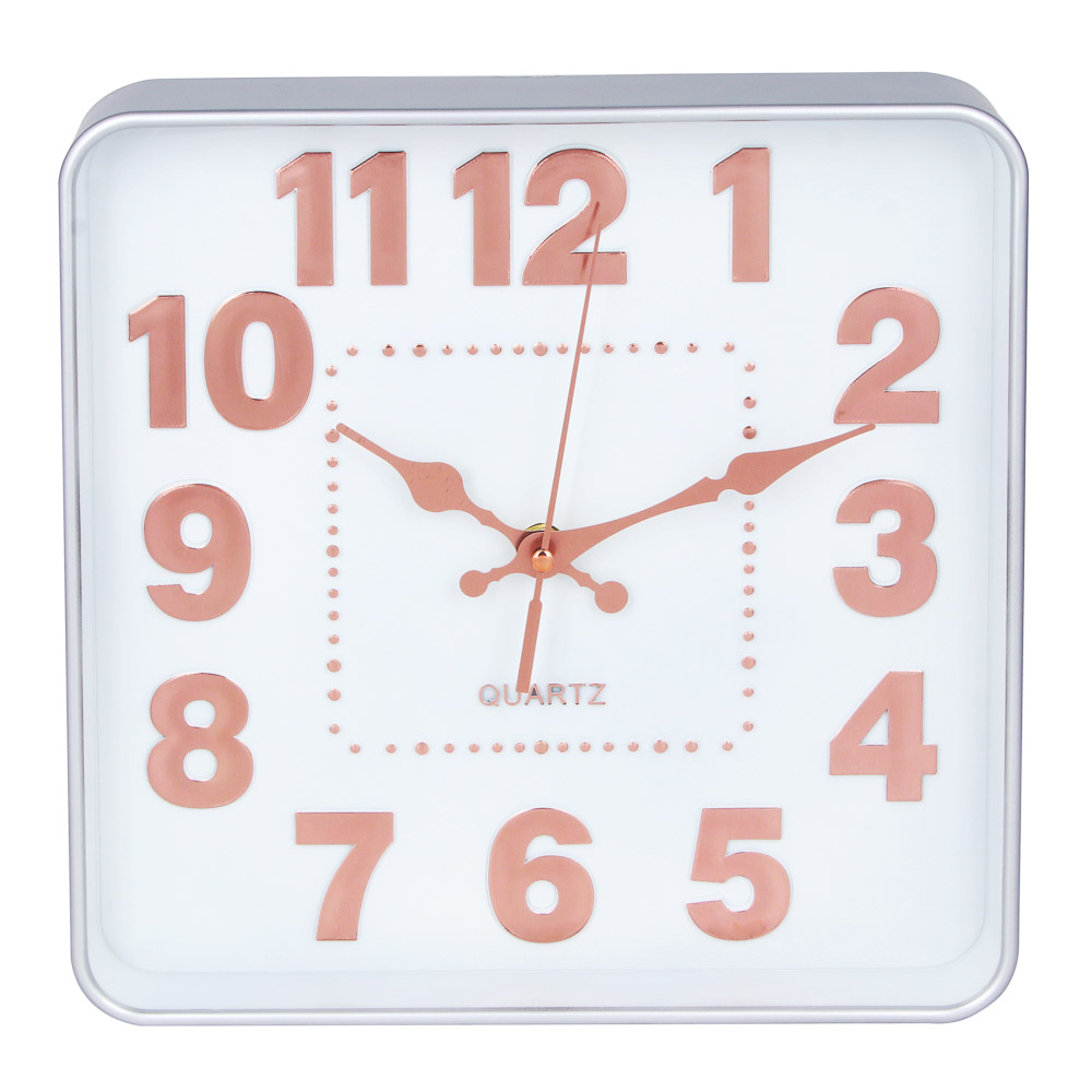 LADECOR CHRONO Часы настенные квадратные, пластик, 25x25x4см, 1xAA, арт.06-5, арт.№ 581-262