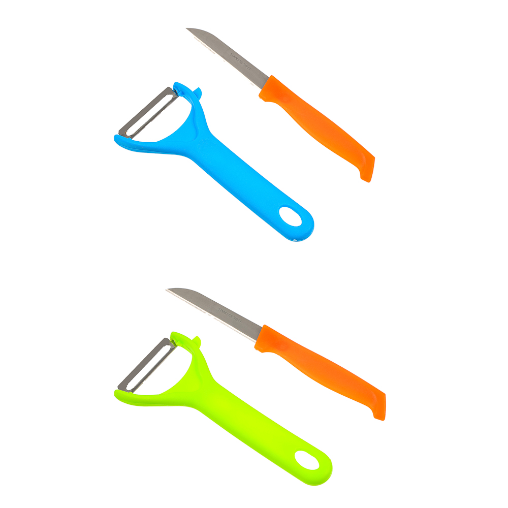 Набор 2 пр. (овощечистка 13,5см, нож 15,5см), нерж.сталь, полипропилен, арт.№ 884-322