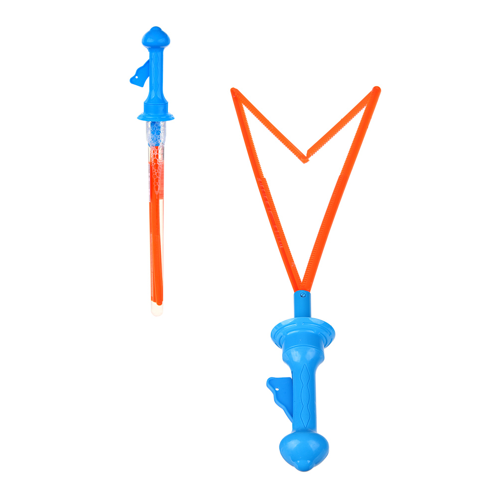 ИГРОЛЕНД Мыльные пузыри гигантские с кнопкой, 120мл,ABS,PVC, мыльный р-р, 6х45х6см, 4 цвета, арт.№ 460-003