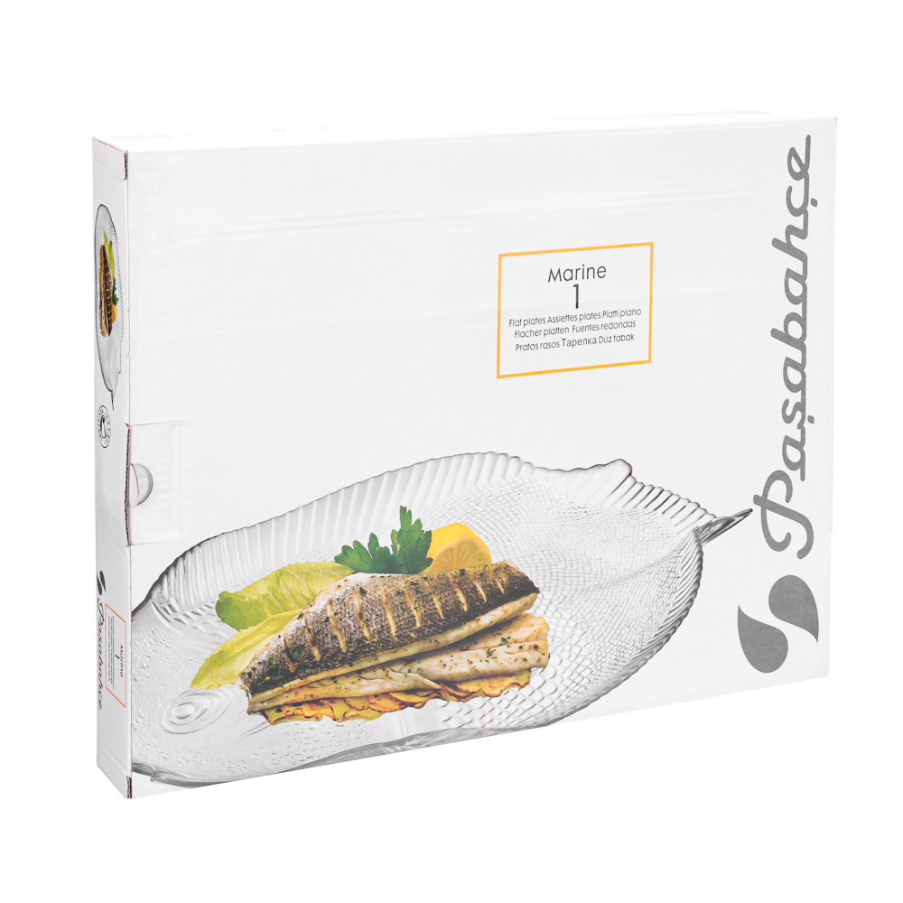 PASABAHCE Марин Тарелка из закаленного стекла 25x36cм, арт.№ 877-314