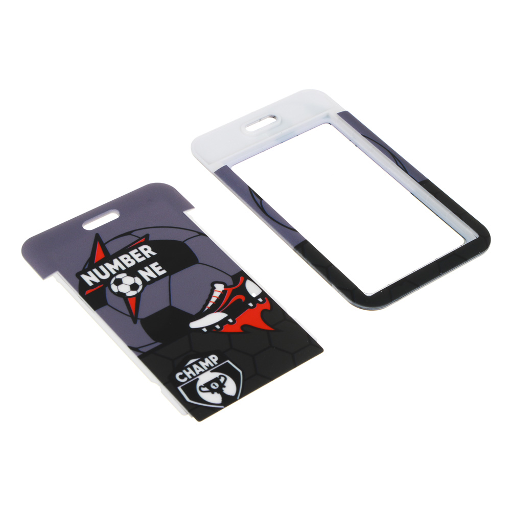 Намбер Ван Чехол для карты, бейджа, пропуска, 11x7см, жесткий ПВХ, на шнурке, арт.№ 253-001