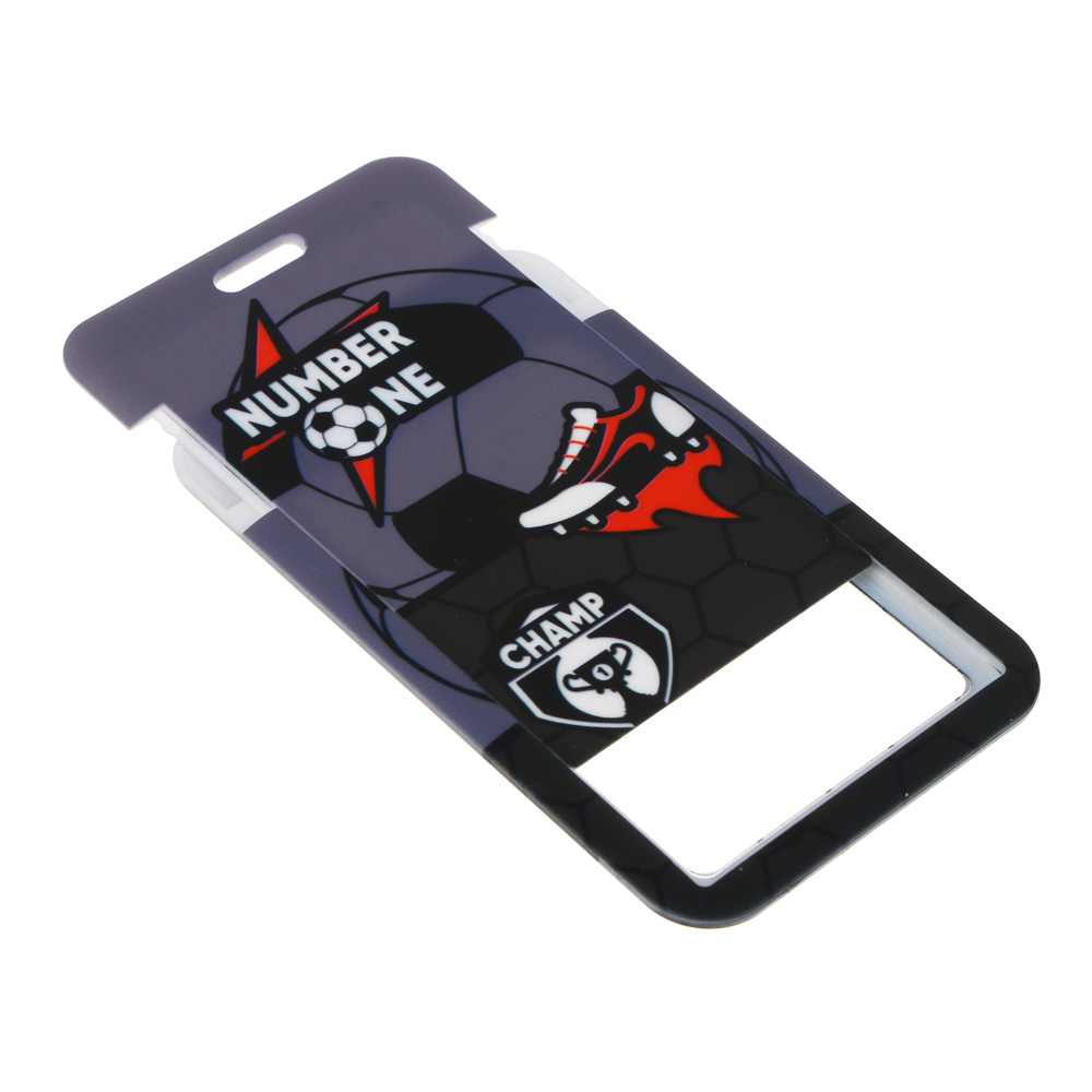 Намбер Ван Чехол для карты, бейджа, пропуска, 11x7см, жесткий ПВХ, на шнурке, арт.№ 253-001