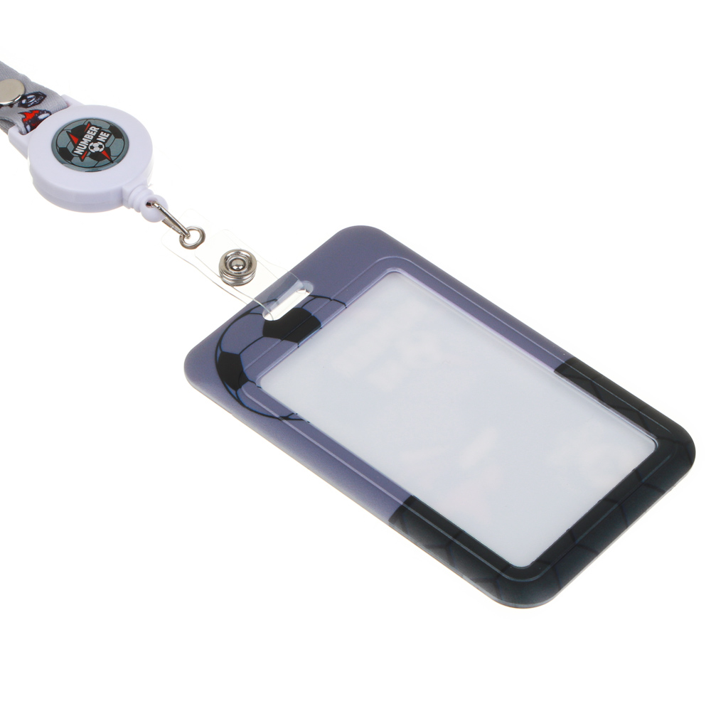 Намбер Ван Чехол для карты, бейджа, пропуска, 11x7см, жесткий ПВХ, на шнурке, арт.№ 253-001