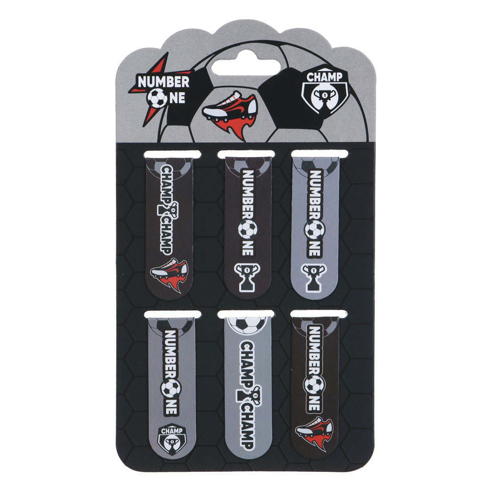 Намбер Ван Набор закладок магнитных, 6 штук, размер закладки 12х1,9 см, упаковка 18,3х10,3 см, арт.№ 235-010