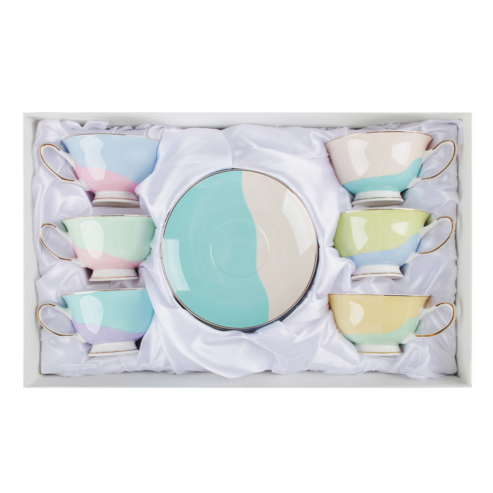 MILLIMI Зефир Набор чайный 12 пр., 220мл, костяной фарфор, арт.№ 802-023