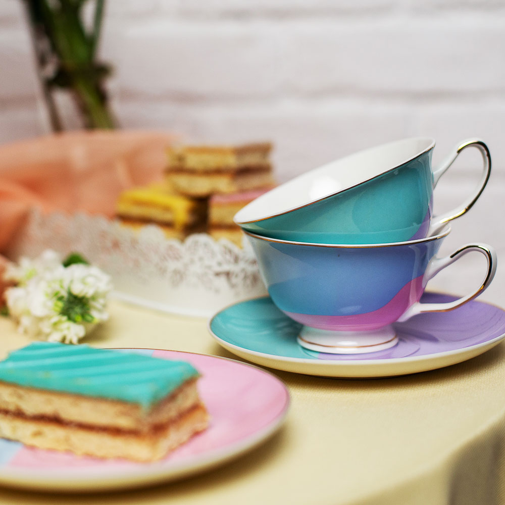 MILLIMI Зефир Набор чайный 12 пр., 220мл, костяной фарфор, арт.№ 802-023