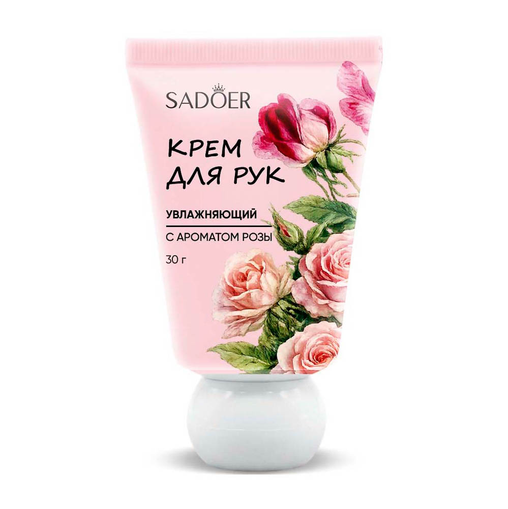 Крем для рук увлажняющий парфюмированный с ароматом розы, ТМ SADOER, 30г, арт.№ 934-007