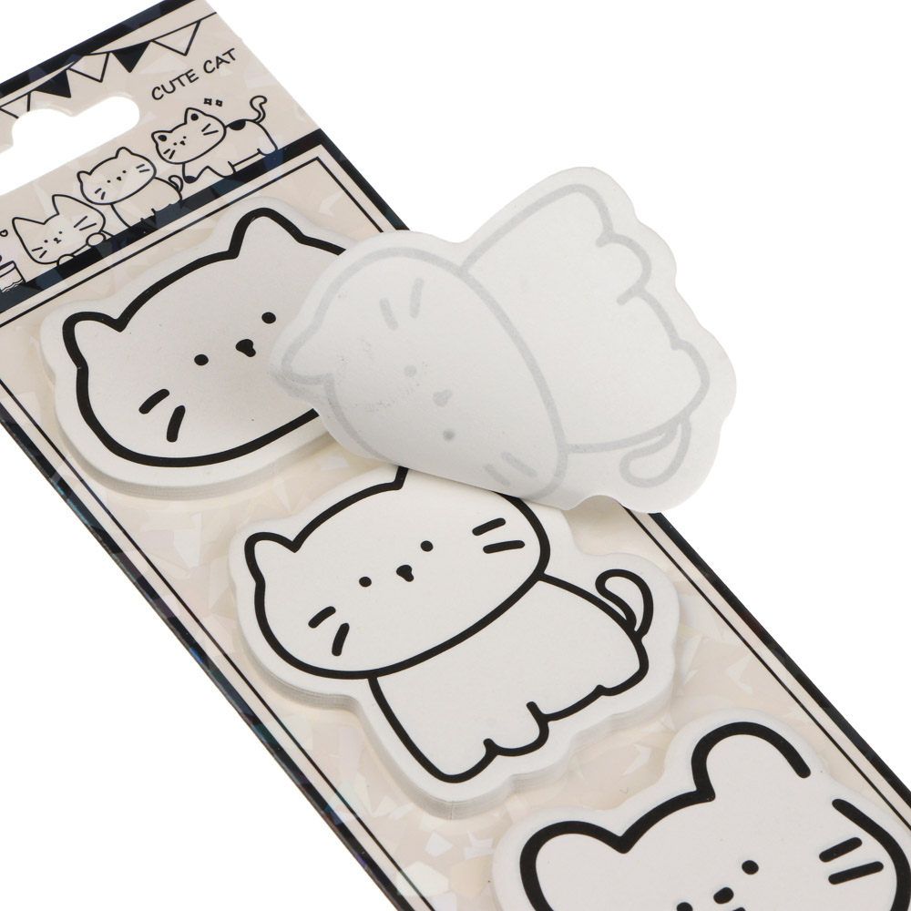 Набор клейкой бумаги для заметок, 3 блока по 30л, 80г, фигур. листы "Друзья Товарищи", уп. 6х18см, арт.№ 557-117