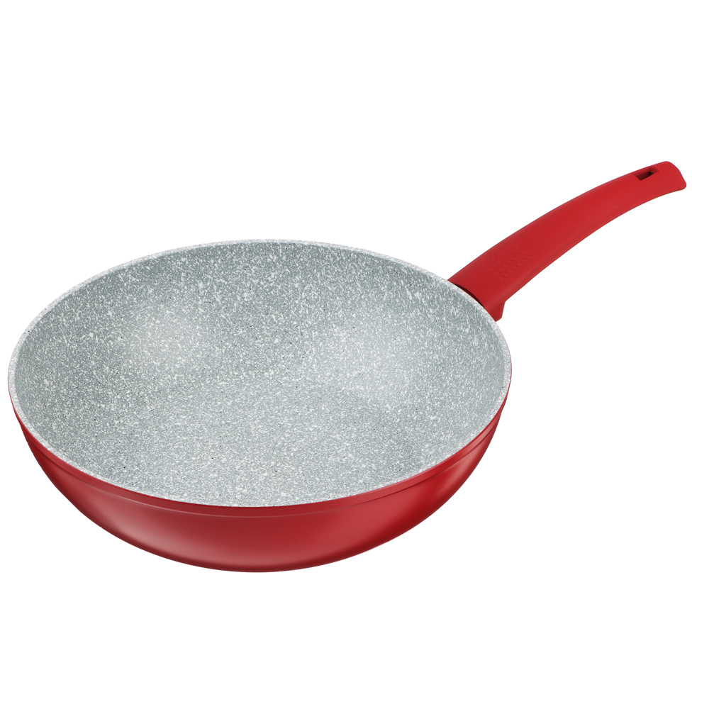 SATOSHI Верден Сотейник-вок литой d=26см, антипригарное покрытие мрамор, индукция, арт.№ 846-467