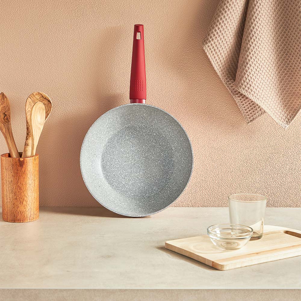 SATOSHI Верден Сотейник-вок литой d=26см, антипригарное покрытие мрамор, индукция, арт.№ 846-467