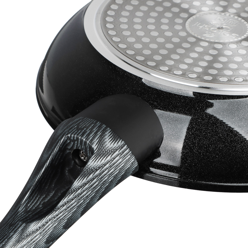 SATOSHI Карбон Сковорода литая d20см, антипригарное покрытие Мрамор, индукция, арт.№ 846-451