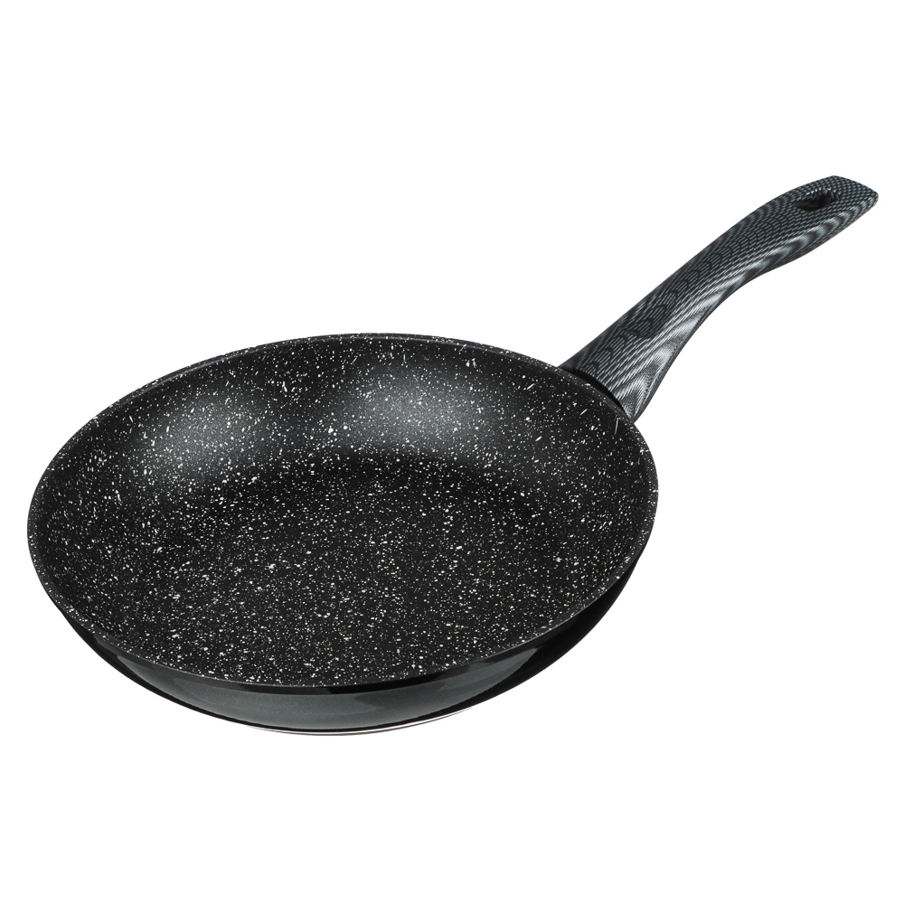 SATOSHI Карбон Сковорода литая d24см, антипригарное покрытие Мрамор, индукция, арт.№ 846-452