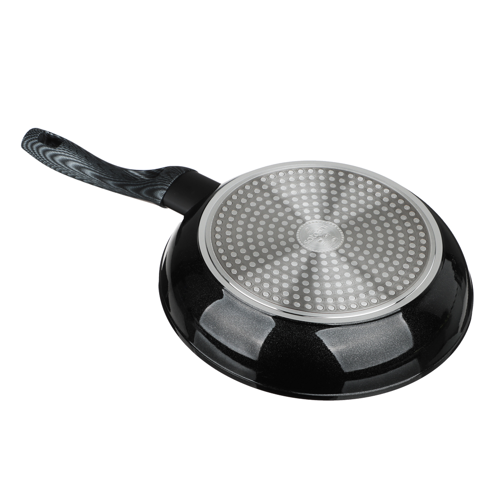 SATOSHI Карбон Сковорода литая d24см, антипригарное покрытие Мрамор, индукция, арт.№ 846-452