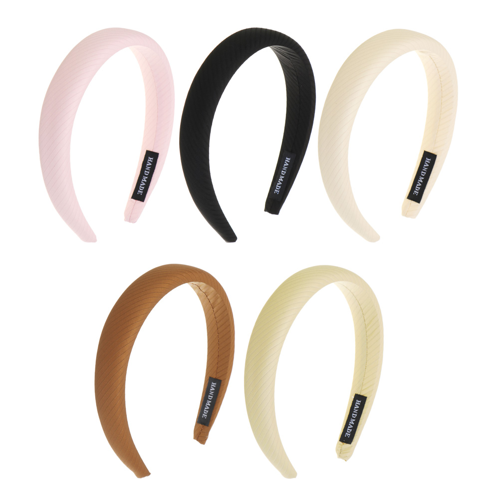 ЮНИLOOK Ободок для волос, 3см, полиэстер, пластик, 5 цветов, ACS-22, арт.№ 323-005