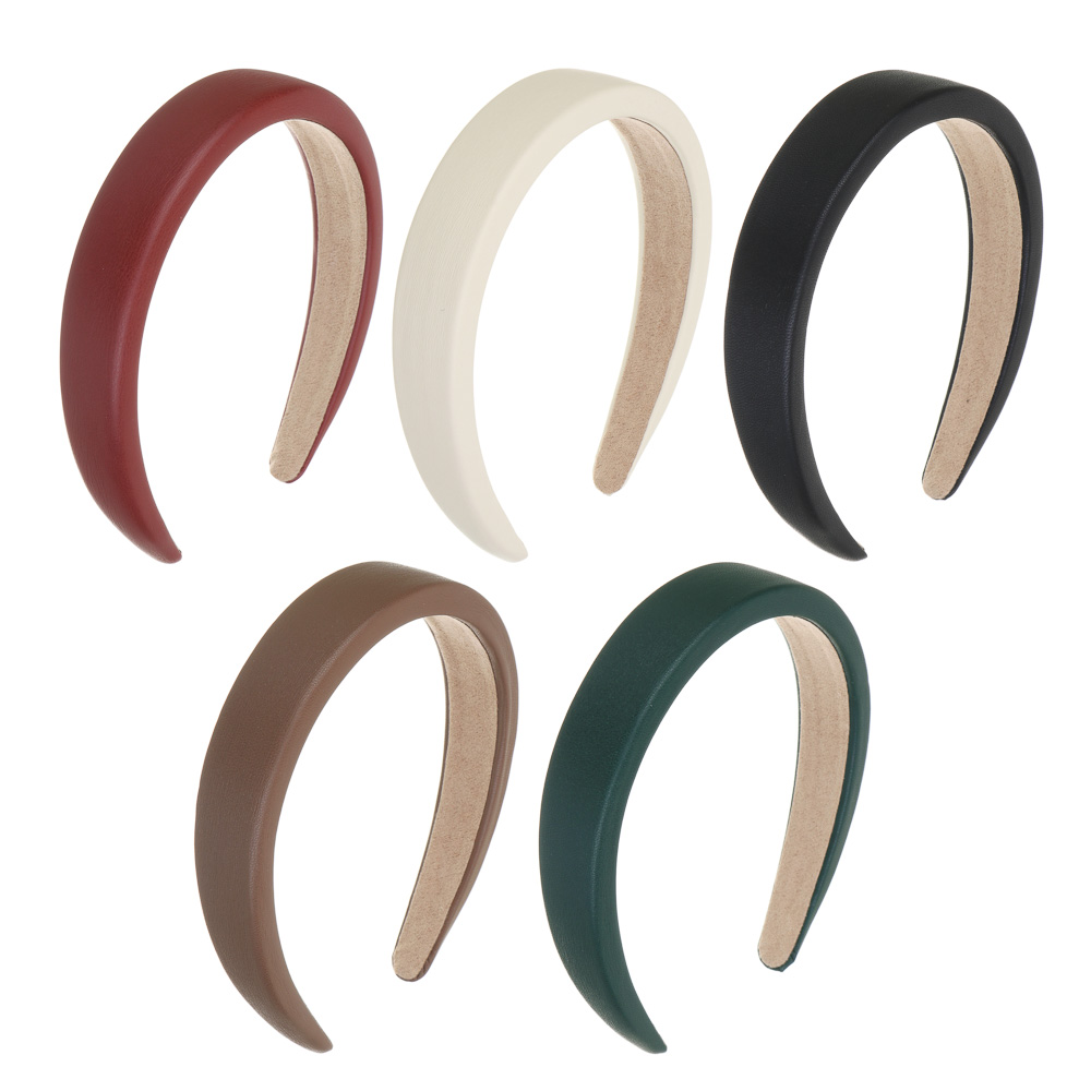 ЮНИLOOK Ободок для волос, 3см, PU, пластик, 5 цветов, ACS-23, арт.№ 323-006