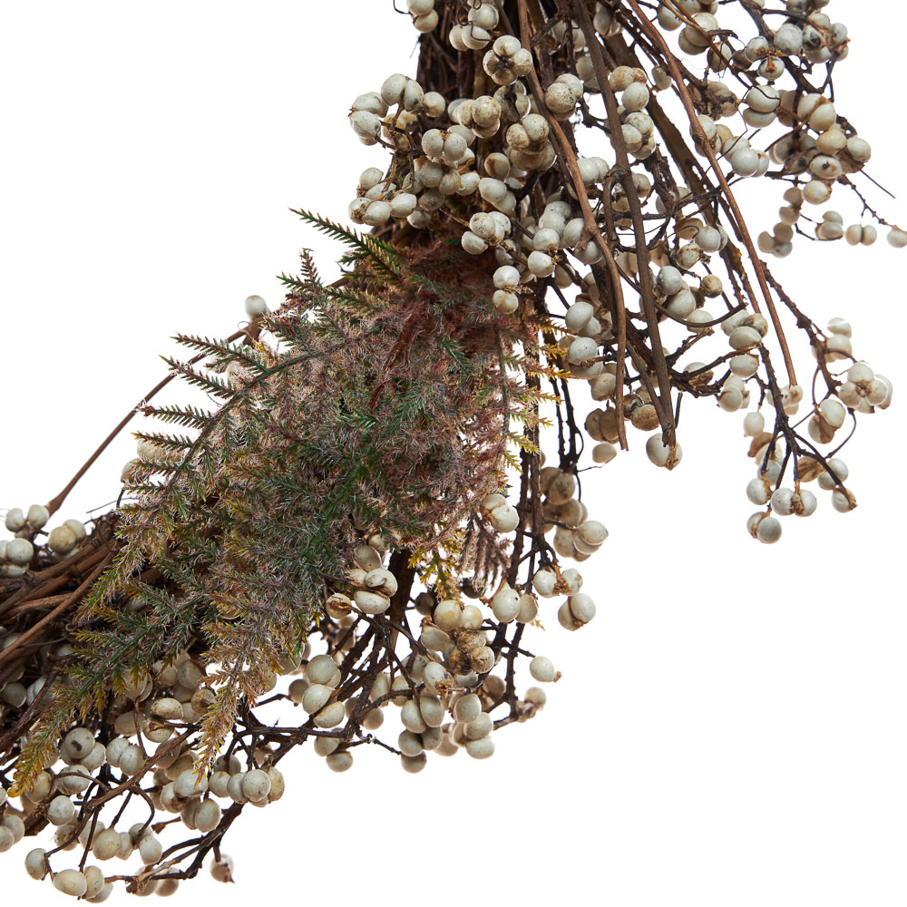 BY COLLECTION White Line Новогодний венок 65см, натуральный, арт.№ 488-115